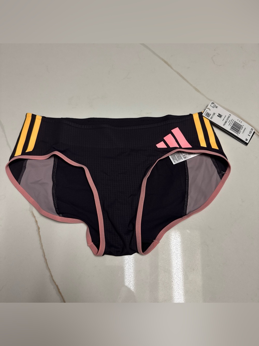 Adidas Adizero Promo Running Sprint Briefs Aurora Black IN1195 Women's Sz  M